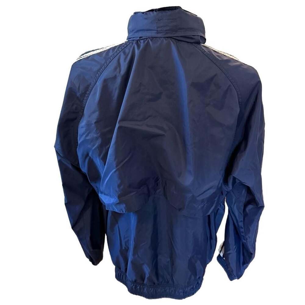 Vintage 90’s Adidas 3-Stripe Windbreaker Jacket Navy Blue Size XL - Picture 2 of 4
